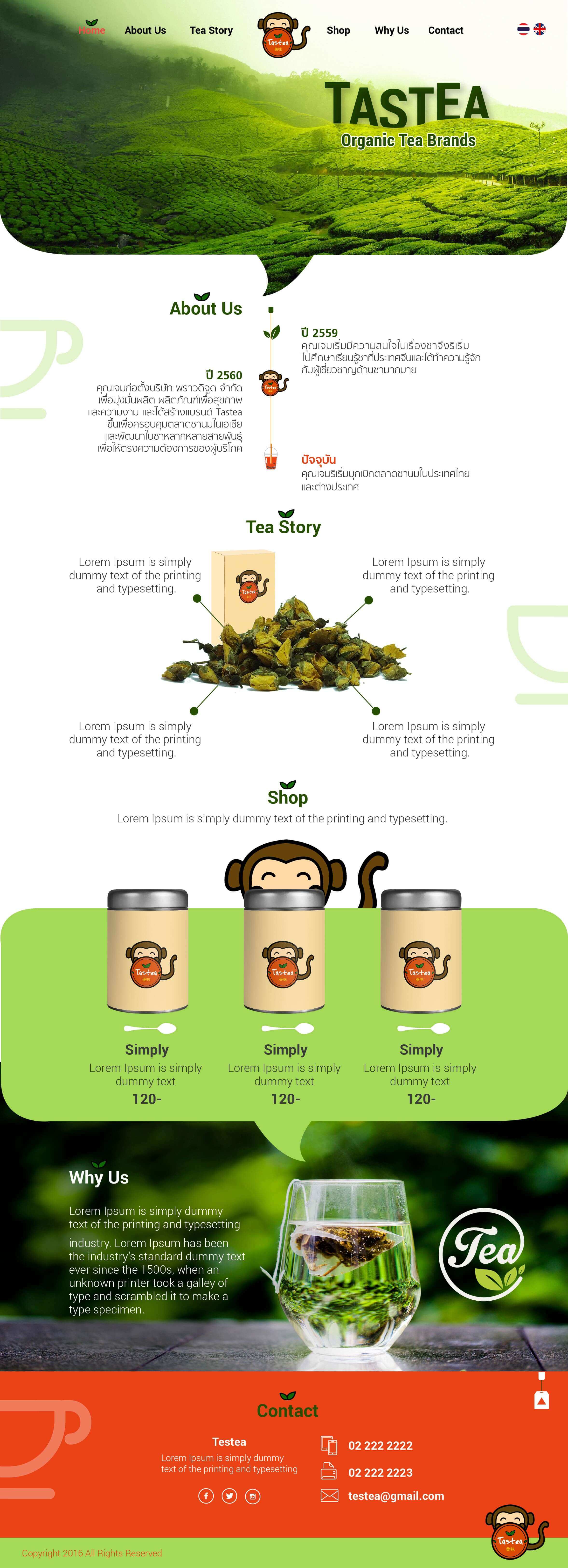เว็บไซต์สินค้า TASTEA Orhanic Tea Brands | รับทำเว็บไซต์ยะลา ปัตตานี นราธิวาส