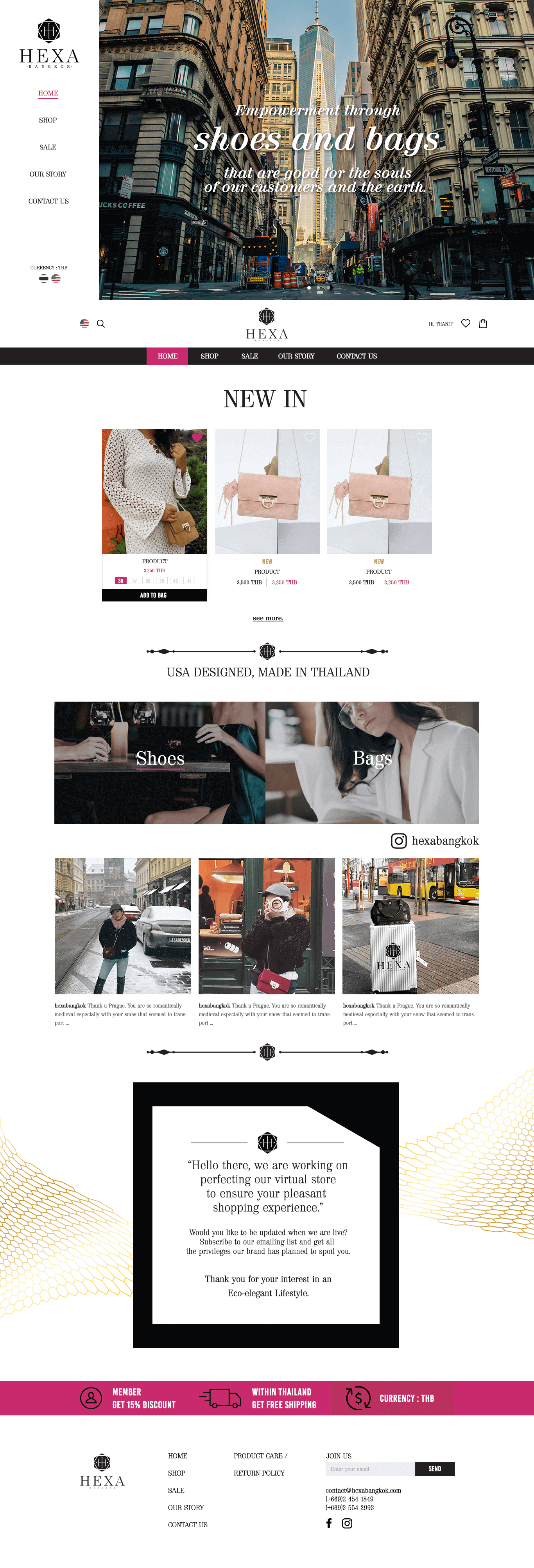 ทำเว็บไซต์ Luxury Shoe / Bag | รับทำเว็บไซต์ยะลา ปัตตานี นราธิวาส