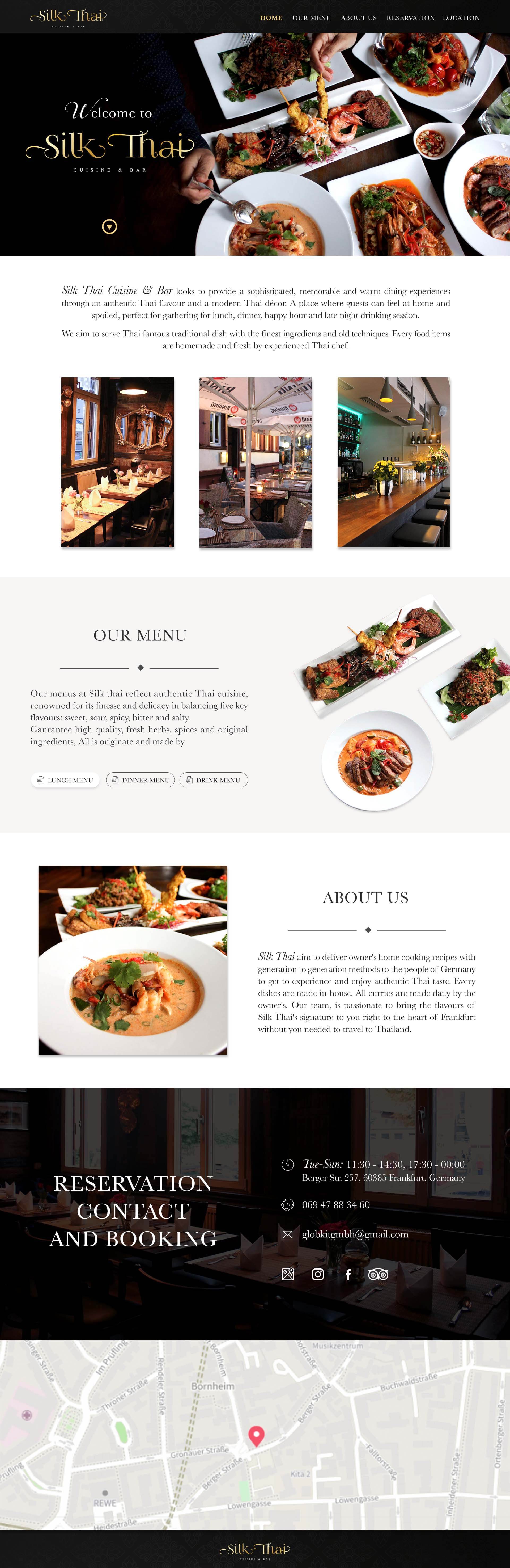เว็ปไซต์ร้านอาหารไทย | รับทำเว็บไซต์ยะลา ปัตตานี นราธิวาส