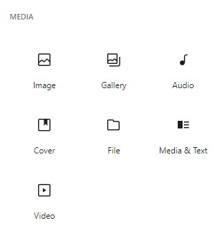 Media เป็น Block Editor ที่มากับ Gutenberg WordPress